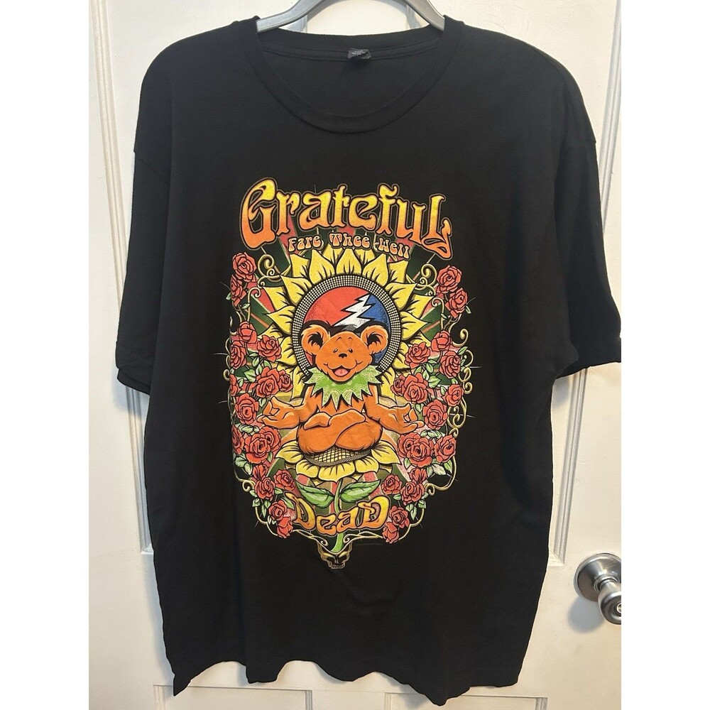 Grateful Dead XL Fare Thee Well Meditate Bear Official Chicago Tour T-shirt 2015